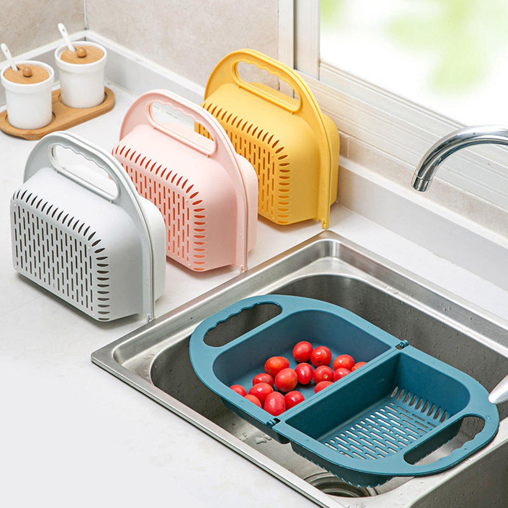 Escurridor plegable  fugas para frutas y verduras
