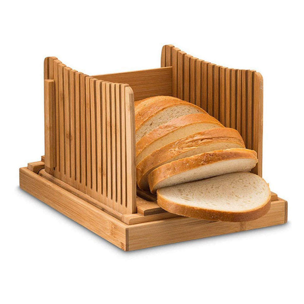 Rebanadora de pan Manual  plegable de bambú