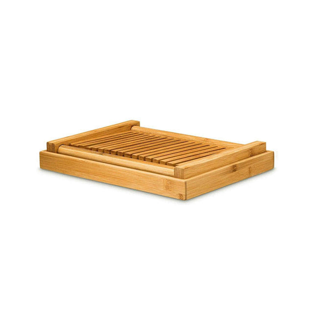 Mama's Great 2023 - Cortadora de pan de bambú actualizada para pan casero,  ecológica, compacta y plegable, guías de corte ajustables con tabla de